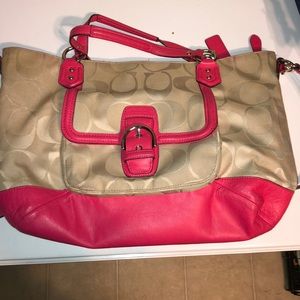 Coach pink crossbody